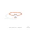 Marquise Cut Solitaire Wedding Lab Grown Diamond Ring in 18K Rose Gold - Ring on Hand View