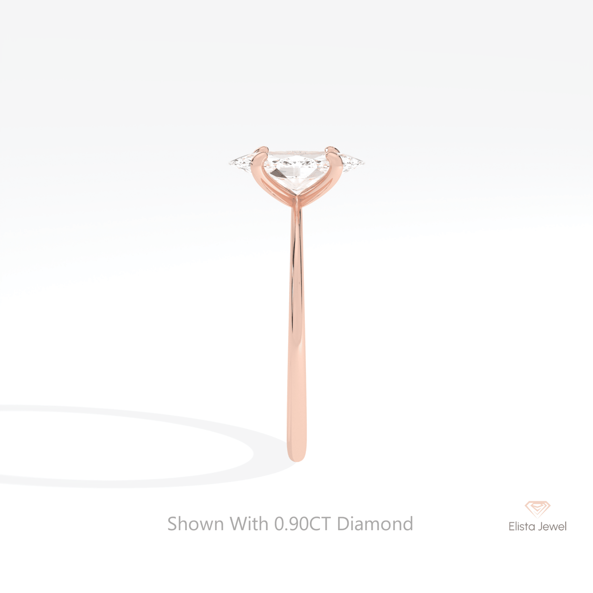 Marquise Cut Solitaire Wedding Lab Grown Diamond Ring - Additional View