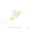 Marquise Cut Solitaire Wedding Lab Grown Diamond Ring in 10K Yellow Gold - Side View