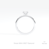 Marquise Cut Solitaire Wedding Lab Grown Diamond Ring in 18K White Gold - Close-up View