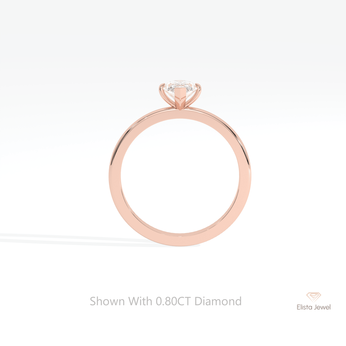 Marquise Cut Solitaire Wedding Lab Grown Diamond Ring - Alternative View