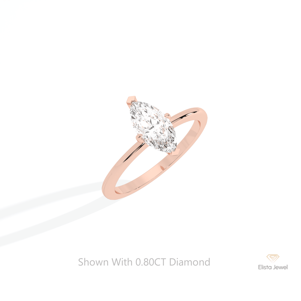 Marquise Cut Solitaire Wedding Lab Grown Diamond Ring in Platinum - Lifestyle View