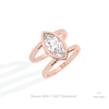 Marquise Cut Solitaire Wedding Lab Grown Diamond Ring in Platinum - Lifestyle View