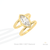 Marquise Cut Solitaire Wedding Lab Grown Diamond Ring in 10K Yellow Gold - Side View