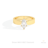 Marquise Cut Solitaire Wedding Lab Grown Diamond Ring in 18K Rose Gold - Ring on Hand View