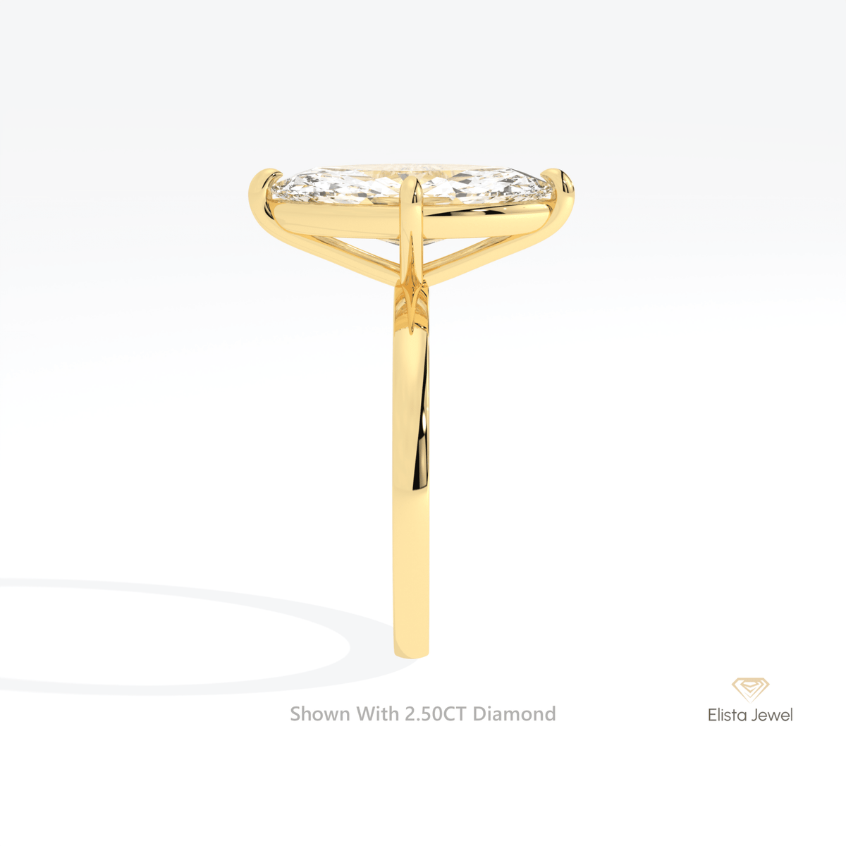 Marquise Cut Solitaire Wedding Lab Grown Diamond Ring - Additional View