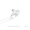 Marquise Cut Three Stone Wedding Lab Grown Diamond Ring in 10K Yellow Gold - Side View