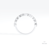 Marquise & Round Cut Half Eternity Lab Grown Diamond Band in 18K White Gold - Close-up View