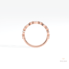 Marquise & Round Cut Half Eternity Lab Grown Diamond Band in 10K Rose Gold - Angled View
