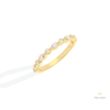 Marquise & Round Cut Half Eternity Lab Grown Diamond Band in Platinum - Lifestyle View