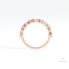 Marquise & Round Cut Half Eternity Lab Grown Diamond Band in 10K Rose Gold - Angled View