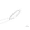Marquise & Round Cut Half Eternity Lab Grown Diamond Band in 14K Rose Gold - Profile View