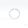 Marquise & Round Cut Half Eternity Lab Grown Diamond Band in 18K White Gold - Close-up View