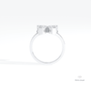 Marquise, Round & Pear Cut Wedding Lab Grown Diamond Ring in 18K White Gold - Close-up View
