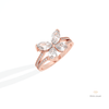 Marquise, Round & Pear Cut Wedding Lab Grown Diamond Ring in Platinum - Lifestyle View