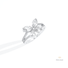 Marquise, Round & Pear Cut Wedding Lab Grown Diamond Ring in 14K Rose Gold - Profile View