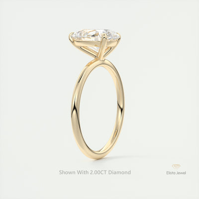 Pear Cut Solitaire Engagement Ring