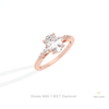 Oval Cut Accent Engagement Lab Grown Diamond Ring in Platinum - Lifestyle View