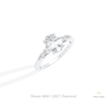 Oval Cut Accent Engagement Lab Grown Diamond Ring in 14K Rose Gold - Profile View
