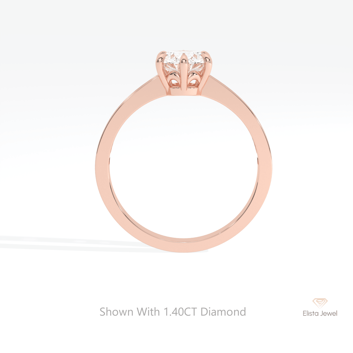 Oval Cut Accent Engagement Lab Grown Diamond Ring - Alternative View