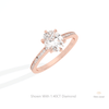 Oval Cut Accent Engagement Lab Grown Diamond Ring in Platinum - Lifestyle View