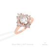 Oval Cut Cluster Starburst Lab Grown Diamond Ring in Platinum - Lifestyle View