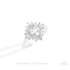Oval Cut Cluster Starburst Lab Grown Diamond Ring in 14K Rose Gold - Profile View