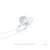 Oval Cut Cluster Wedding Lab Grown Diamond Ring in 14K Rose Gold - Profile View