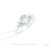 Oval Cut Cluster Wedding Lab Grown Diamond Ring in 10K Yellow Gold - Side View