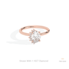 Oval Cut Cluster Wedding Lab Grown Diamond Ring in 18K Rose Gold - Ring on Hand View