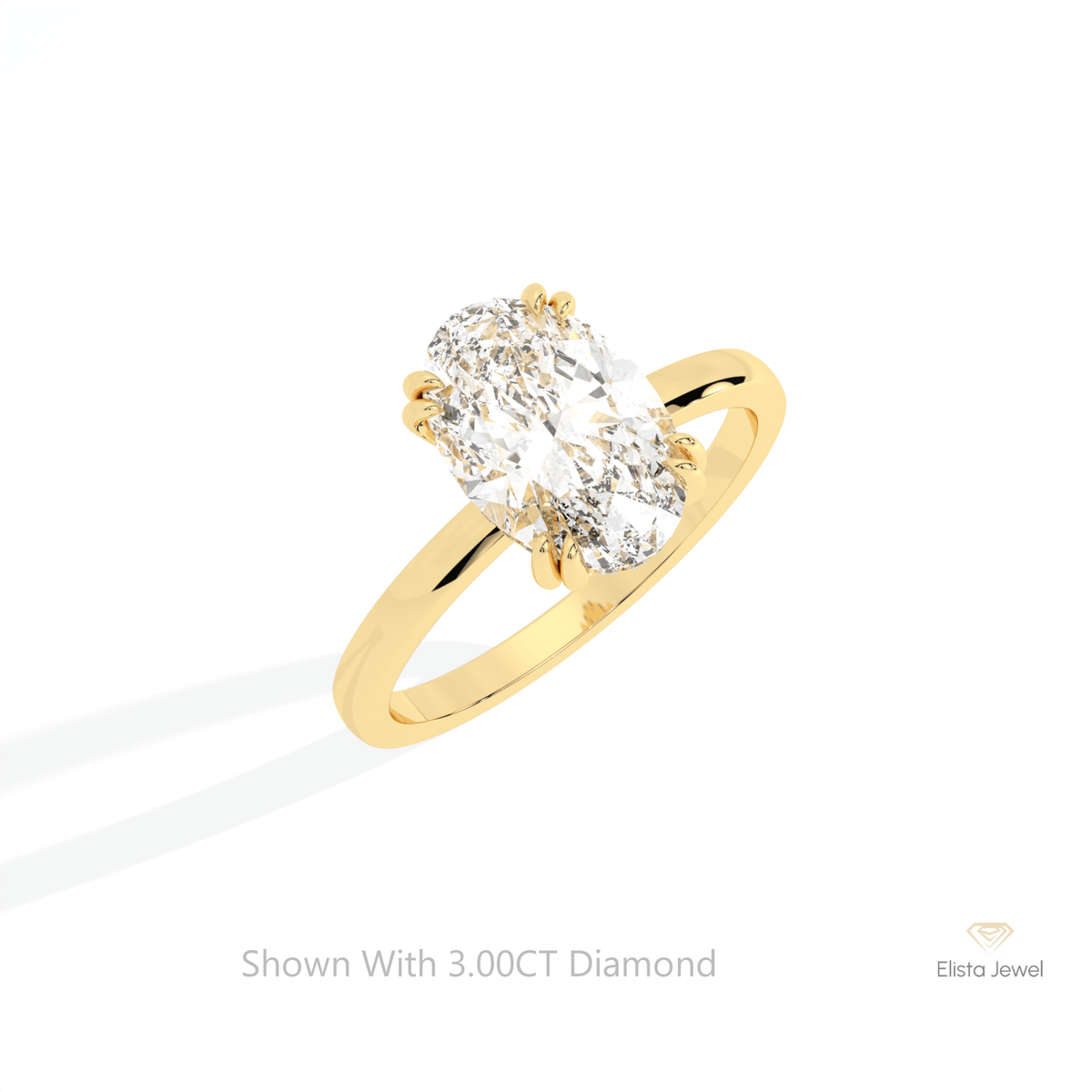 Oval Cut Double Hidden Halo Lab Grown Diamond Ring in Platinum - Lifestyle View