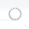 Oval Cut Full Eternity Engagement Lab Grown Diamond Band in 18K White Gold - Close-up View