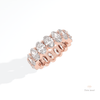 Oval Cut Full Eternity Engagement Lab Grown Diamond Band in Platinum - Lifestyle View