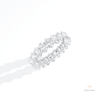 Oval Cut Full Eternity Wedding Lab Grown Diamond Band in 10K Yellow Gold - Side View