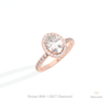 Oval Cut Halo Engagement Lab Grown Diamond Ring in Platinum - Lifestyle View