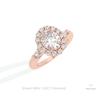Oval Cut Halo Engagement Lab Grown Diamond Ring in Platinum - Lifestyle View