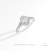 Oval Cut Halo Engagement Lab Grown Diamond Ring in 14K Rose Gold - Profile View