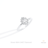 Oval Cut Halo Engagement Lab Grown Diamond Ring in 14K Rose Gold - Profile View