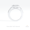 Oval Cut Halo Engagement Lab Grown Diamond Ring in 18K White Gold - Close-up View