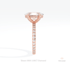 Oval Cut Hidden Halo Engagement Lab Grown Diamond Ring - Additional View
