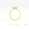 Oval Cut Hidden Halo Engagement Lab Grown Diamond Ring in 10K Yellow Gold - Side View