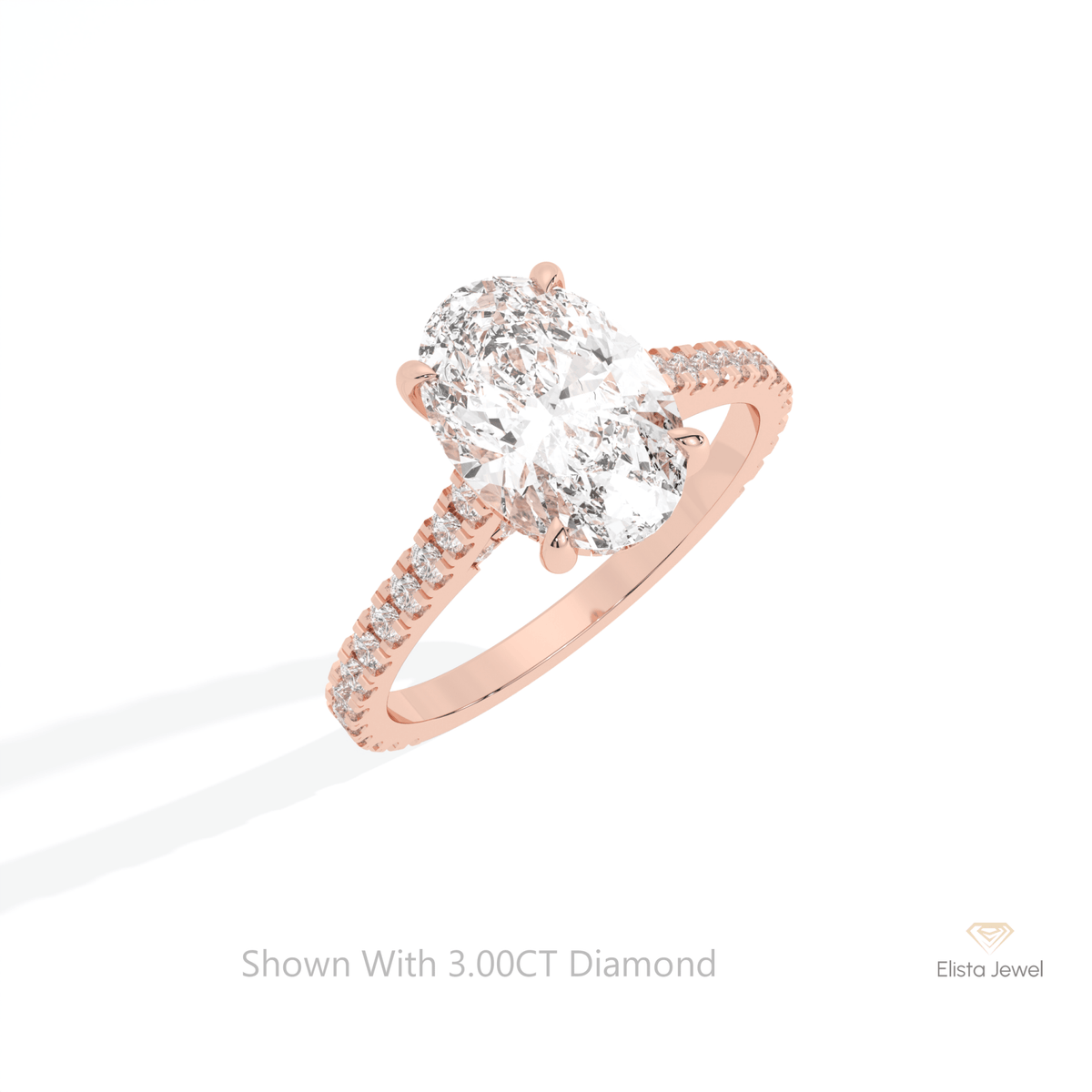 Oval Cut Hidden Halo Engagement Lab Grown Diamond Ring in Platinum - Lifestyle View