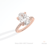 Oval Cut Hidden Halo Engagement Lab Grown Diamond Ring in Platinum - Lifestyle View