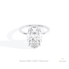 Oval Cut Hidden Halo Engagement Lab Grown Diamond Ring in 10K White Gold - Front View
