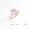 Oval Cut Hidden Halo Engagement Lab Grown Diamond Ring in Platinum - Lifestyle View