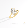 Oval Cut Hidden Halo Engagement Lab Grown Diamond Ring in 10K Rose Gold - Angled View