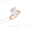 Oval Cut Solitaire Accent Wedding Lab Grown Diamond Ring in Platinum - Lifestyle View