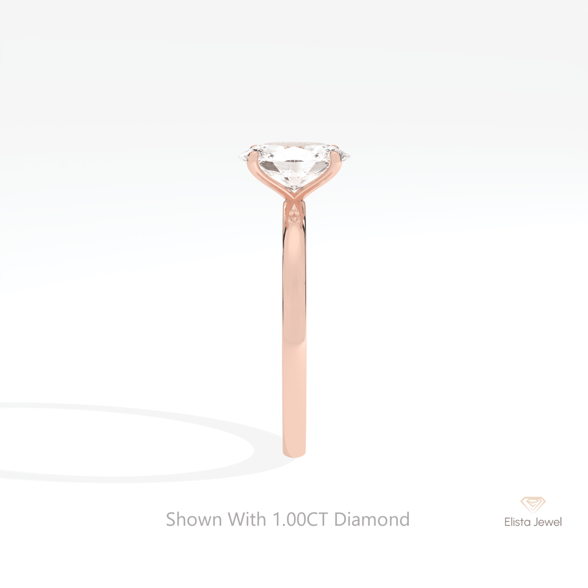 Oval Cut Solitaire Engagement Lab Grown Diamond Ring - Additional View