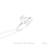 Oval Cut Solitaire Engagement Lab Grown Diamond Ring in 14K Rose Gold - Profile View