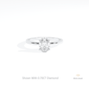 Oval Cut Solitaire Engagement Lab Grown Diamond Ring in 10K White Gold - Front View